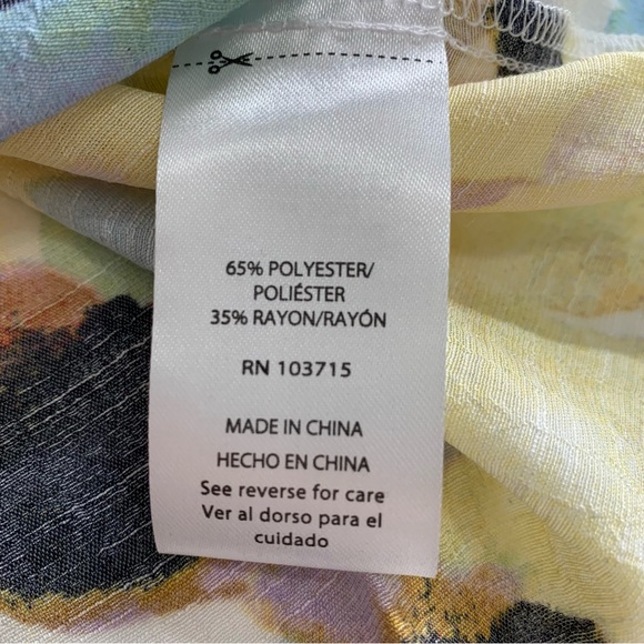 Zac & Rachel Yellow Lemon Drop Top Ruffle Sleeves Flowy Fit Size XL NWT - Picture 7 of 11